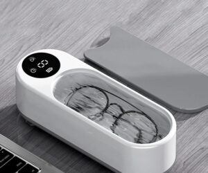 Nešiojamas ultragarsinis papuošalų ir akinių valymo įrenginys