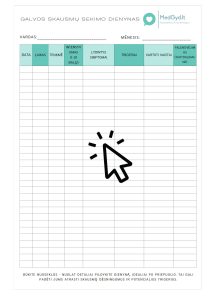 lėtinio skausmo sekimo dienynas - forma pildymui