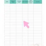miego režimo dienynas - forma pacientui
